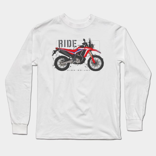 Ride crf300l rally red Long Sleeve T-Shirt by NighOnJoy